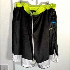 Athleta size men’s 3xl extra long drawstring grey neon white basketball shorts